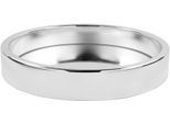 Tablett FINK "EMPIRE", silber (silberfarben), H:4cm Ø:26cm, Metall, Tabletts, Tablett, Serviertablett, Dekoaccessoires, mit Spiegeleinsatz