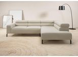 Ecksofa HOME AFFAIRE "Antonelli, L-Form, inkl. Kopfteilverstellung, Breite 276 cm", beige (natur), B:276cm H:71cm T:219cm, 95% Polyester, 5% Nylon, Sofas, Ecksofa, ohne Sitztiefenverstellung, in Cord, natur