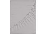 Spannbettlaken BELLANA "bellana coolTouch", silber, 1 Stk., Jersey-Elasthan, 180-200x200-220 18-30cm, Jersey-Elasthan, Obermaterial: 49% Baumwolle, 36% Polyester, 12% Lyocell, 3% Elasthan, Bettlaken, Spannbettlaken, mit kühlendem Klimagarn