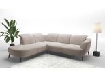 Ecksofa SIT & MORE "Zoe", grau (elefant), B:300cm H:87cm T:267cm, 100% Polyester, Sofas, Ecksofa, ink.Sitztiefenverstellung, wahlweise mit Kopfteilverstellung