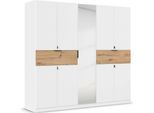 Drehtürenschrank RAUCH "Kleiderschrank Schrank Garderobe Wäscheschrank TICAO", weiß (alpinweiß, eiche artisan), B:226cm H:210cm T:54cm, Holzwerkstoff, Schränke, Drehtürenschrank, mit 2 geräumigen Schubladen, viel Stauraum MADE IN GERMANY