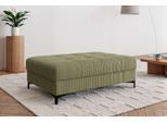Polsterhocker OTTO HOME "LEEVKE Sitzhocker passend zum Sofa, Breite 115 cm", grün, B:115cm H:40cm T:73cm, 83% Polyester, 17% Nylon, Hocker, Polsterhocker, mit hochelastischer Schaum und Wellenunterfederung