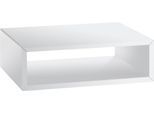 Nachttisch HASENA "Akai", weiß (weiß deckend, weiß deckend lackiert), B:50cm H:16cm T:41cm, Kernbuche massiv, Tische, Nachttisch