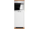 Backofen/Kühlumbauschrank KOCHSTATION "KS-Lana", weiß (matt weiß, wotaneiche), B:60cm H:166cm T:60cm, Holzwerkstoff, MDF, Schränke, Backofen/Kühlumbauschrank, Breite 60 cm