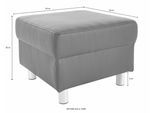 Hocker HOME AFFAIRE "Jamie", grau, B:54cm H:38cm T:54cm, Microfaser PRIMABELLE (100% Polyester);Struktur fein ( 100% Polyester);Struktur grob ( 100% Polyester);Luxus-Kunstleder, Hocker, Hocker