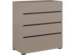 Schubkastenkommode OTTO HOME "Cross, moderne grifflose Kommode, 80x40x85cm (BxTxH)", braun (congo), B:80cm H:85cm T:40cm, Sideboards, Schubkastenkommode, Schubladenschrank, Sideboard mit 4 Schubkasten