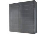 Schwebetürenschrank STAUD "Sonate Como, Made in Germany", grau (vulkanglas), B:188cm H:222cm T:68cm, Holzwerkstoff, Schränke, Schwebetürenschrank, Mit vier verschiedenen Ausstattungsvarianten