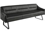 Essbank MUSTERRING "JustB SP500", schwarz (schwarz pearl), B:262cm H:86cm T:70cm, Sitzbänke, Essbank, Metallkufe schwarz, verschiedene Farben, Breite 220 oder 250 cm