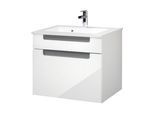 Waschtisch WELLTIME "Siena", grau (anthrazit, weiß, weiß), B:60cm H:54cm T:47cm, Waschtische, Waschtisch, Breite 60 cm