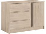 Kombikommode PARISOT "Parisot, Escale 5", braun (japanische eiche nachbildung), B:110cm H:77cm T:50cm, Holzwerkstoff, Sideboards, Kombikommode