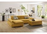 Ecksofa HOME AFFAIRE "Avesa L-Form", gelb (senf), B:300cm H:80cm T:172cm, 95% Polyester, 5% Polyacryl, Sofas, Ecksofa, Wahlweise mit Armteilvertsellung und Bettfunktion, B/T/H: 300/172/80cm