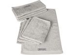 Handtuch Set ROSS "Sinfonie", grau (kiesel), Obermaterial: 100% Baumwolle, Handtuch-Sets, Handtuch Set, beinhaltet Gästetücher und Waschhandschuhe
