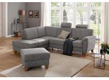 Ecksofa HOME AFFAIRE "Alta L-Form", grau, B:250cm H:89cm T:201cm, Struktur ( 100% Polyester);Struktur fein ( 100% Polyester);Luxus-Microfaser ALTARA NUBUCK (100% Polyester), Sofas, Ecksofa, mit Federkern und Kontrastnaht, Füße Buche eichefarben