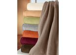 Wohndecke BIEDERLACK Gr. 3, grau (taupe), B:100cm L:150cm, 58% Baumwolle, 35% Polyacryl, 7% Polyester, Wohndecken, Wohndecke