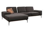 Ecksofa W.SCHILLIG "run, Designsofa mit tollem Sitzkomfort, bequem, L-Form", braun (mocca z73), B:279cm H:88cm T:178cm, Longlife Xtra-Leder Z73: Naturwalkleder der Luxusklasse aus den erlesensten Rohhäuten. Hautstärke 1, 1 – 1, 3 mm;ROHLEDER Jacquard-Flachgewebe Q2 W60 (63% Polyester, 37% Polyacryl);ROHLEDER Chenille-Flachgewebe Q2 W77 (68% Polyacryl, 32% Polyester);Stoff S37 (100% Polyester), Sof
