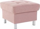 Polsterhocker SIT & MORE "Picasso", rosa (flamingo), B:58cm H:43cm T:58cm, Struktur fein (100% Polyester), Hocker, Polsterhocker, mit Stauraumfach
