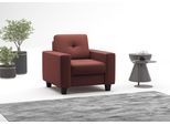 Sessel HOME AFFAIRE "Varese", merlot, B:96cm H:91cm T:90cm, Sessel, Sessel, Kreuznaht in beige