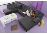 Wohnlandschaft HOME AFFAIRE "Anzio, modern und gemütlich, niedrige Armlehne, U-Form", schwarz, B:297cm H:75cm T:82cm, Primabelle-Microfaser aus 100% Polyester;SOFTLUX-Kunstleder;Struktur-Bezug aus 90% Polyester und 10% Polyacryl;NaturLEDER, Rindsleder, Sofas, Wohnlandschaft, wahlweise mit Bettfunktion
