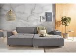 Ecksofa HOME AFFAIRE "Sapporo L-Form", grau, B:293cm H:78cm T:172cm, Struktur fein (100% Polyester);Luxus-Microfaser weich (90% Polyester, 10% Polyacryl);Struktur imprägniert (100% Polyester), Sofas, Ecksofa, wahlweise Bettfunktion oder Sitztiefenverstellung, Federkern