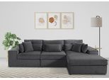 Ecksofa OTTO HOME "Florid L-Form", schwarz, B:280cm H:75cm T:162cm, Baumwollmix (60% Baumwolle/40% Leinen);Struktur fein (100% Polyester);Samtoptik (100% Polyester);Samtvelours (100% Polyester);Struktur (100% Polyester);Struktur recycelt (100% recyceltes Polyester), Sofas, Ecksofa, 3 Teile, bestehend aus Modulen, viele Bezugsqualitäten, auch in Cord