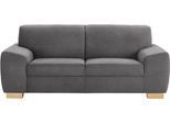 2-Sitzer DOMO COLLECTION "Incanto, kubisch und zeitlos, komfortabel, flache Armlehnen", grau, B:200cm H:81cm T:89cm, Sofas, 2-Sitzer