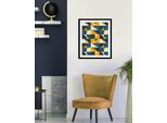 Bild QUEENCE "Sammy", bunt (farbe rahmen: schwarz, farbe bild(er): bunt), B:40cm H:50cm, Acrylglas, Holz, Papier, Bilder, Bild, HD Premium Poster-Druck inkl. Holzrahmen