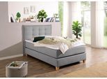 Boxspringbett HOME AFFAIRE, grau, B:140cm L:209cm, Komplettbetten, Boxspringbett, inklusive Komfortschaum-Topper