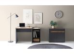 Büromöbel-Set HOME AFFAIRE "CITY/GiRON, modernes Design, Homeoff., Büro in zwei Farben/Wotan Eiche", grau (anthrazit), B:240cm H:76cm T:40cm, Arbeitsmöbel-Sets, Büromöbel-Set, enthält Unterschrank, Kommode, Schreibtisch, wohnliches Home Office