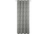 Vorhang ADAM "Flower Cuvée Light" Gr. 1, grau (dunkelgrau), B:145cm H:145cm, Jacquard, Baumwolle (Bio-Baumwolle), Gardinen, Vorhang, aus 100% Bio-Baumwolle, Made in Germany