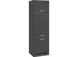 Kühlumbauschrank KOCHSTATION "KS-Kehl", grau, B:60cm H:200cm T:60cm, MDF, Schränke, Kühlumbauschrank, für Einbaukühlschrank, Nischenhöhe 88cm