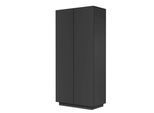 Aktenschrank HOME AFFAIRE "Essential, Mehrzweckschrank, Büroschrank mit 2 Türen", schwarz (anthrazit matt), B:79,2cm H:166cm T:38cm, FSC-zertifizierter Holzwerkstoff, Schränke, Aktenschrank, & verstellbaren Einlegeböden, Höhe 86 oder 166 cm, Made in Italy