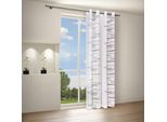 Gardine HAPPY HOME "LORNA", braun, B:140cm H:245cm, Scherli, Polyester, Gardinen, Gardine, HxB: 245x140
