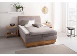 Boxspringbett OTTO HOME "Jenna", grau (argento), B:164cm L:216cm, Komplettbetten, Boxspringbett, ohne LED-Beleuchtung, mit zertifizierten, recycelten Bezugsstoffen