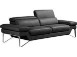 2,5-Sitzer EGOITALIANO "Princess, Designsofa und super bequem, tolle Detailverarbeitung", schwarz, B:236cm H:95cm T:108cm, Leder BULL (Echtes Rindsleder). Geschliffenes, pigmentiertes und behandeltes Rindsleder mit einer Dicke von 1, 3-1, 5 mm. Es handelt sich um ein weiches, geschütztes Leder. Eine leichte Deckschicht schützt sie vor Flecken, ohne ihre ursprünglichen Eigenschaften zu verändern. D