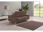Schlafsofa EGOITALIANO "Francine Designsofa, Loungesofa mit Dauerschlaffunktion, Breite 233 cm", braun (chocolate), B:233cm H:100cm T:106cm, Leder »BULL« (echtes Rindsleder). Geschliffenes, pigmentiertes und behandeltes Rindsleder mit einer Dicke von 1, 3-1, 5 mm. Dieses Leder zeigt eine ziemlich weiche Hand mit einem halb undurchsichtigen Aussehen. Es handelt sich um ein geschütztes Leder. Eine l