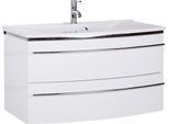 Waschtisch SAPHIR "3040", weiß (weiß, weiß), B:92,4cm H:90cm T:48cm, Waschtische, Waschtisch, Breite 92,4 cm