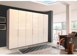 Falttürenschrank WIEMANN "Loft", beige (trüffeleichefarben, magnolie), B:300cm H:216cm T:58cm, Schränke, Falttürenschrank, Glasfront