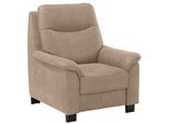 Sessel HOME AFFAIRE "Boccaccio", beige, B:93cm H:104cm T:96cm, Struktur weich (90% Polyester / 10% Polyamid);Luxus-Microfaser (100% Polyester);Luxus-Microfaser Vintageoptik(100% Polyester), Sessel, Sessel, mit Federkern, incl. Kopfteilverstellung