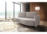 Loungesofa EXXPO - SOFA FASHION "Ortis mit toller Kontrastnaht, Solitärmöbel, bequem, schmale Armlehne", beige, B:212cm H:93cm T:114cm, Sofas, Loungesofa, Schlafsofa mit Bettfunktion und Bettkasten, komfortabler Federkern
