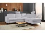 Ecksofa HOME AFFAIRE "Lolland L-Form", silber, B:249cm H:88cm T:212cm, Struktur imprägniert - feucht abwischbar (100% Polyester);Struktur Flausch (90% Polyester, 10% Polyamid);Luxus-Microfaser ALTARA NUBUCK (100% Polyester), Sofas, Ecksofa, Wahlweise mit Bettfunktion und Stauraum, auch mit abwischbarem Bezug
