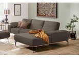Ecksofa W.SCHILLIG "run, Designsofa mit tollem Sitzkomfort, bequem, L-Form", braun (stone w82), B:319cm H:88cm T:178cm, Longlife Xtra-Leder Z73: Naturwalkleder der Luxusklasse aus den erlesensten Rohhäuten. Hautstärke 1, 1 – 1, 3 mm;ROHLEDER Jacquard-Flachgewebe Q2 W60 (63% Polyester, 37% Polyacryl);ROHLEDER Chenille-Flachgewebe Q2 W77 (68% Polyacryl, 32% Polyester);Stoff S37 (100% Polyester), Sof