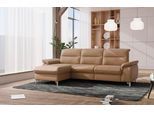 Ecksofa SIT & MORE "Astoria L-Form", braun (macchiato), B:260cm H:91cm T:175cm, 100% Polyester, Sofas, Ecksofa, wahlweise mit motorischer Relaxfunktion