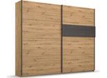 Schwebetürenschrank RAUCH "Kleiderschrank Schrank Garderobe Schlafzimmerschrank APOLLON", braun (eiche artisan), B:226cm H:210cm T:62cm, Holzwerkstoff, Schränke, Schwebetürenschrank, inkl. praktischem Hängeelement mit 6 Kleiderhaken MADE IN GERMANY