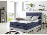 Boxspringbett HOME AFFAIRE, blau, B:153cm L:210cm, Komplettbetten, Boxspringbett, inklusive Topper und Wendekissen