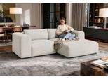 Ecksofa OTTO HOME "TIARRA Design-Sofa mit Ottomane recht/links bestellbar, Breite 241 cm", beige (creme), B:241cm H:76cm T:168cm, 100% Polyester, Sofas, Ecksofa, L-Form mit hochelastischer Schaum und Wellenunterfederung
