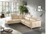 Ecksofa EGOITALIANO "Matt, hoher Sitzkomfort und aufwendige Detailverarbeitung, L-Form", beige (champagner), B:285cm H:100cm T:221cm, Leder »BULL« (echtes Rindsleder). Geschliffenes, pigmentiertes und behandeltes Rindsleder mit einer Dicke von 1, 3-1, 5 mm. Dieses Leder zeigt eine ziemlich weiche Hand mit einem halb undurchsichtigen Aussehen. Es handelt sich um ein geschütztes Leder. Eine leichte