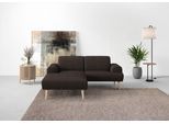 Ecksofa HOME AFFAIRE "Swift Scandic Design, komfortabler Federkern, Breite 192cm, L-Form", braun (dunkelbraun), B:192cm H:83cm T:176cm, 100% Polyester, Sofas, Ecksofa, Federkern-Polsterung, B/T/H: 192/83/176 cm