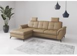 Ecksofa SIT & MORE "Zora", beige (cappuccino), B:262cm H:92cm T:164cm, Sofas, Ecksofa