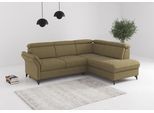Ecksofa SIT & MORE "Glendale, L-Form", braun (olive), B:247cm H:84cm T:193cm, 100% Polyester, Sofas, Ecksofa, inkl. Kopfteilverstellung, wahlweise mit Vorziehsitz und Bettkasten