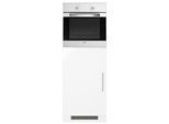 Backofenumbauschrank WIHO KÜCHEN "Cali", weiß (front: weiß glanz, korpus: weiß), B:60cm H:165cm T:57cm, Schränke, Backofenumbauschrank, 60 cm breit
